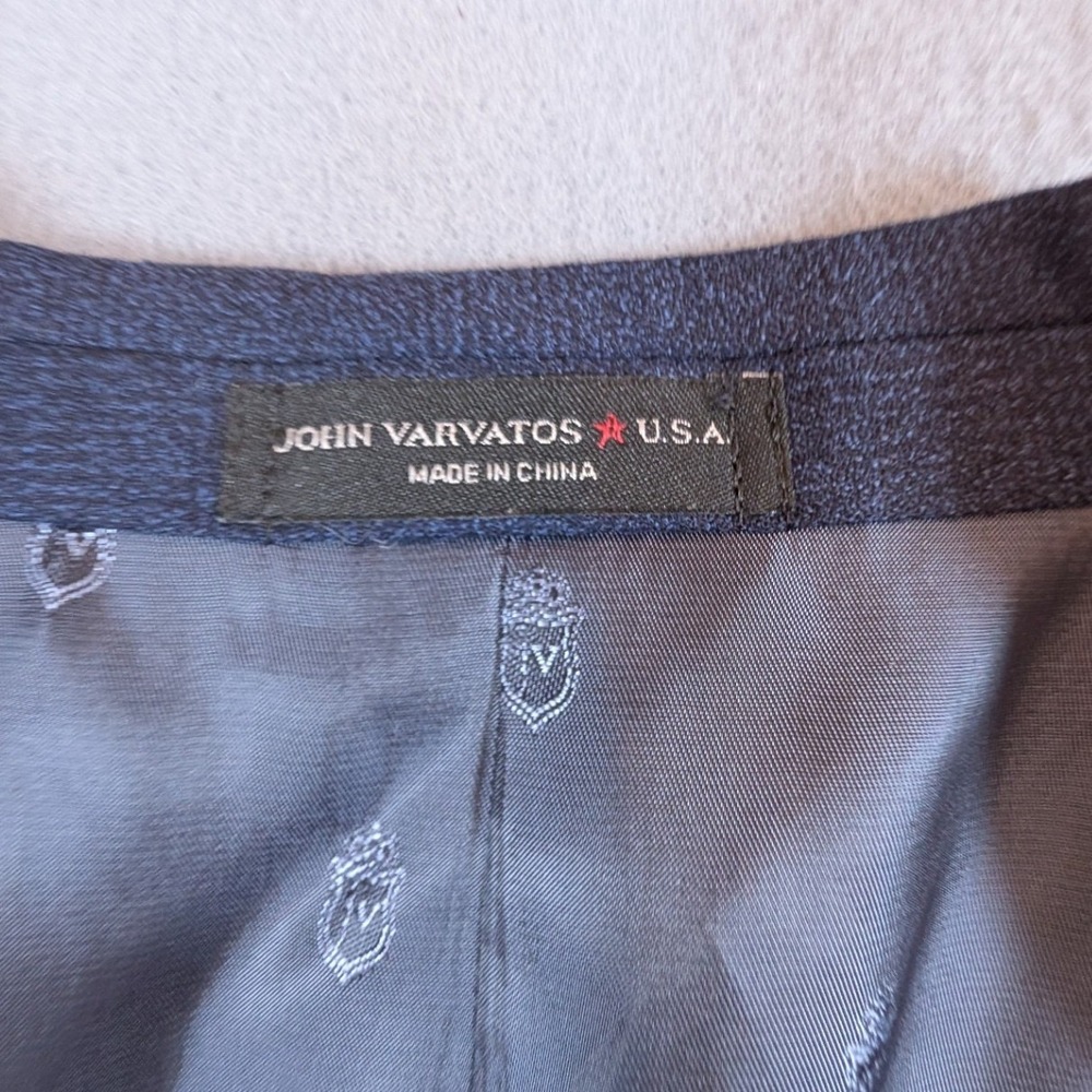 John Varvatos Bedford Blazer Mens 40R Navy Blue Wool 2-Button Sport Coat - Picture 6 of 7